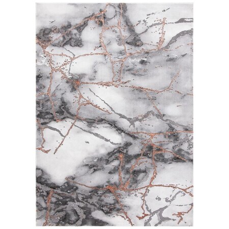 Safavieh 8 x 10 ft. Craft Contemporary Rectangle Power Loomed Rug Grey & Orange CFT877P-8